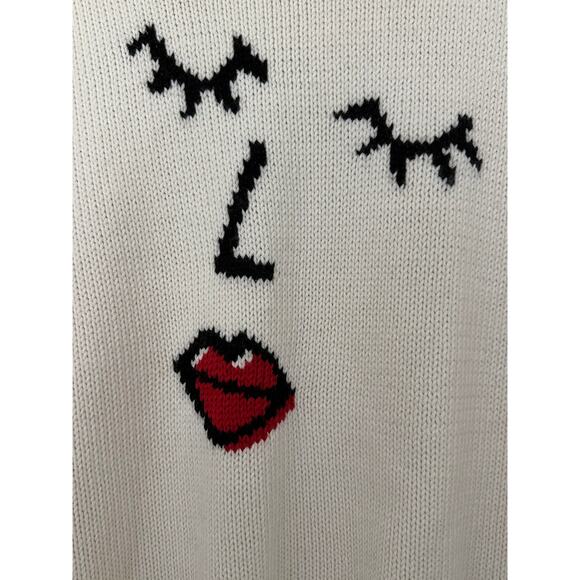 Madewell Making Faces Intarsia Knit Sweater Merino Wool Small - Picture 3 of 9